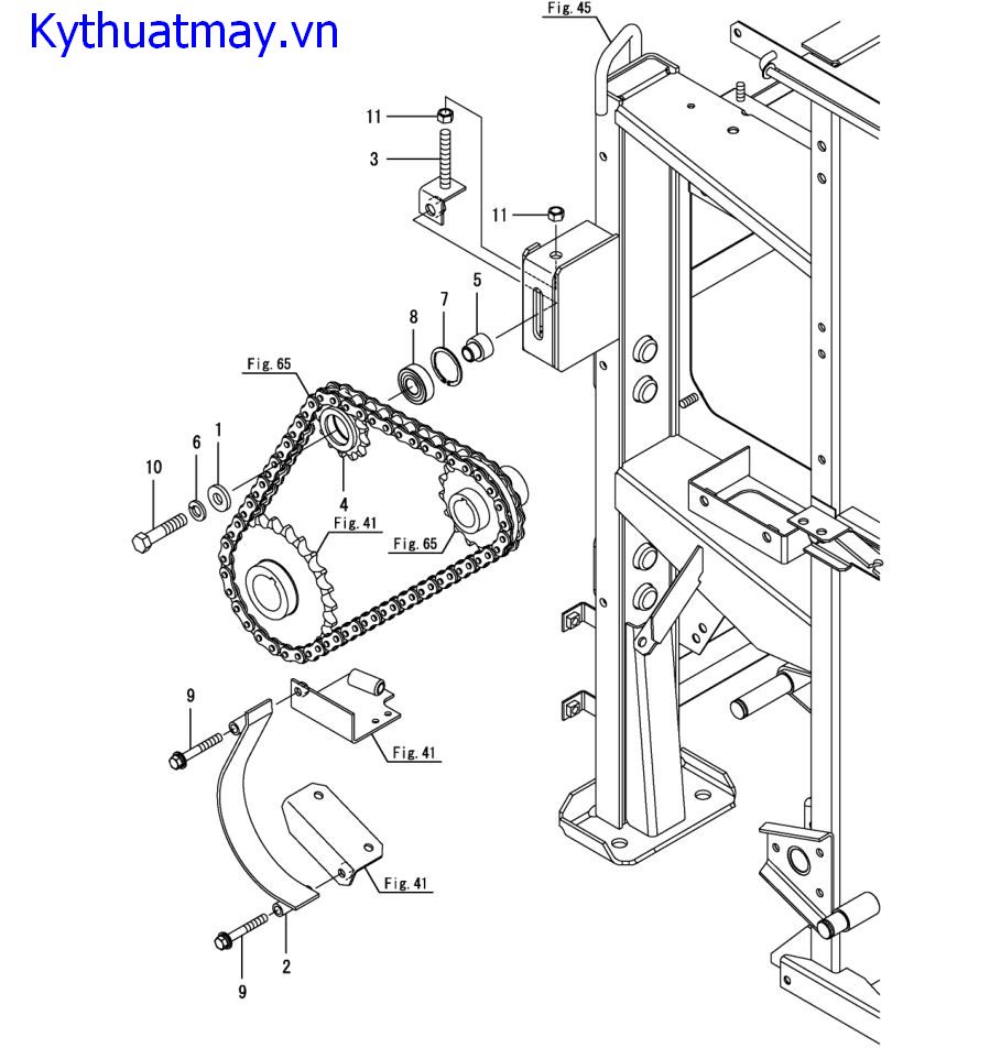 Xích truyền động cắt